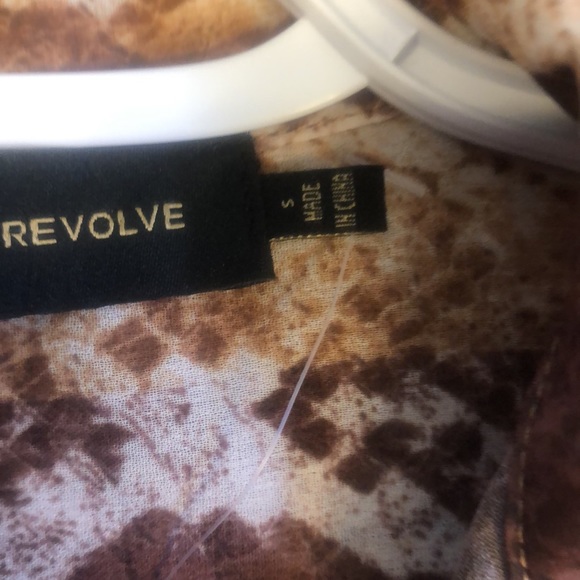 NWT House of Harlow 1960 Marley Shirt Striped Python Snake Print Blouse Small - Picture 7 of 16